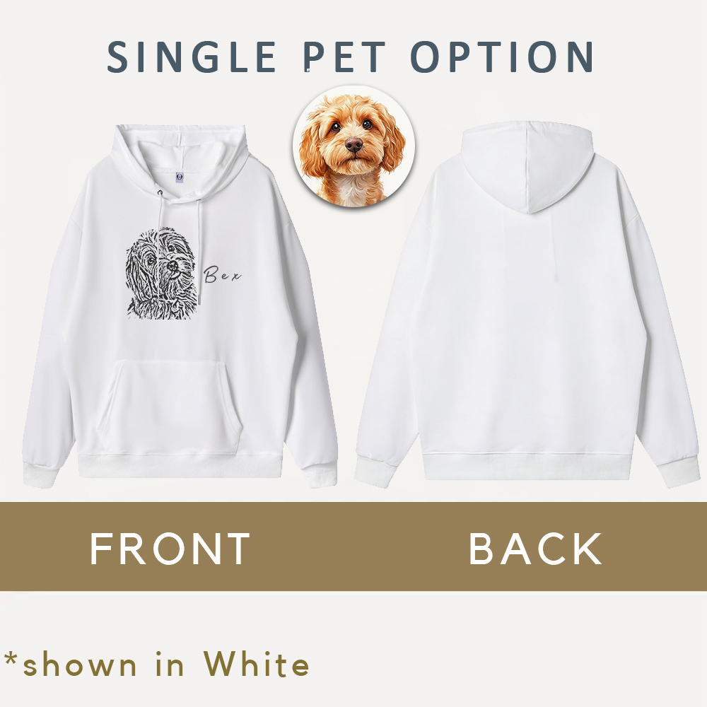 Personalized Pet Dog/Cat Oversized Hoodie | Custom Logo Graphic Print | CVC Cotton Drop Shoulder Casual Streetwear