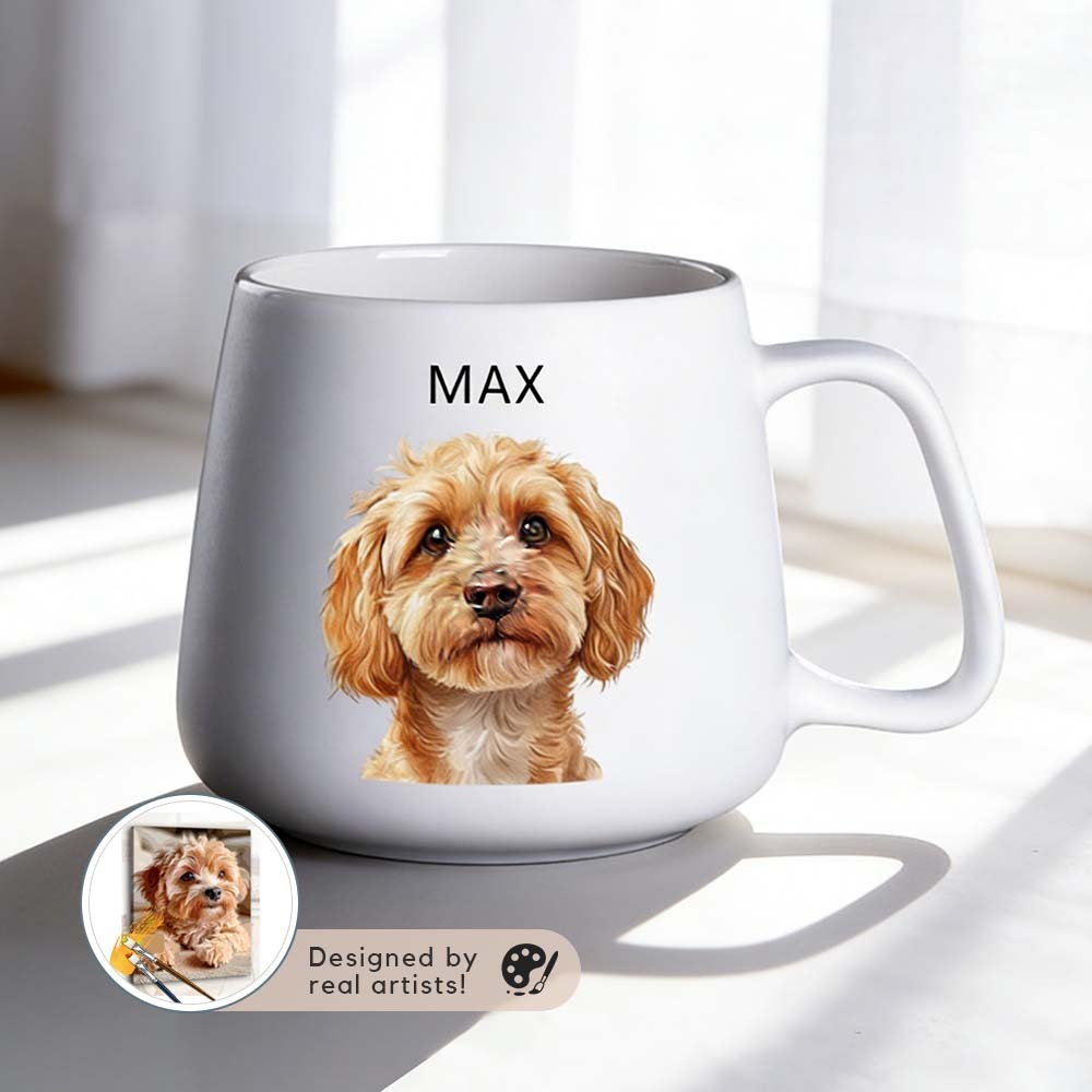 Custom Pet Sketch Mug Using Pet Photo + Name Custom Dog Mug Dog Coffee Cup 11-13ozPersonalized Pet Mugs Dog Mom Mug Personalized DOG CAT PET