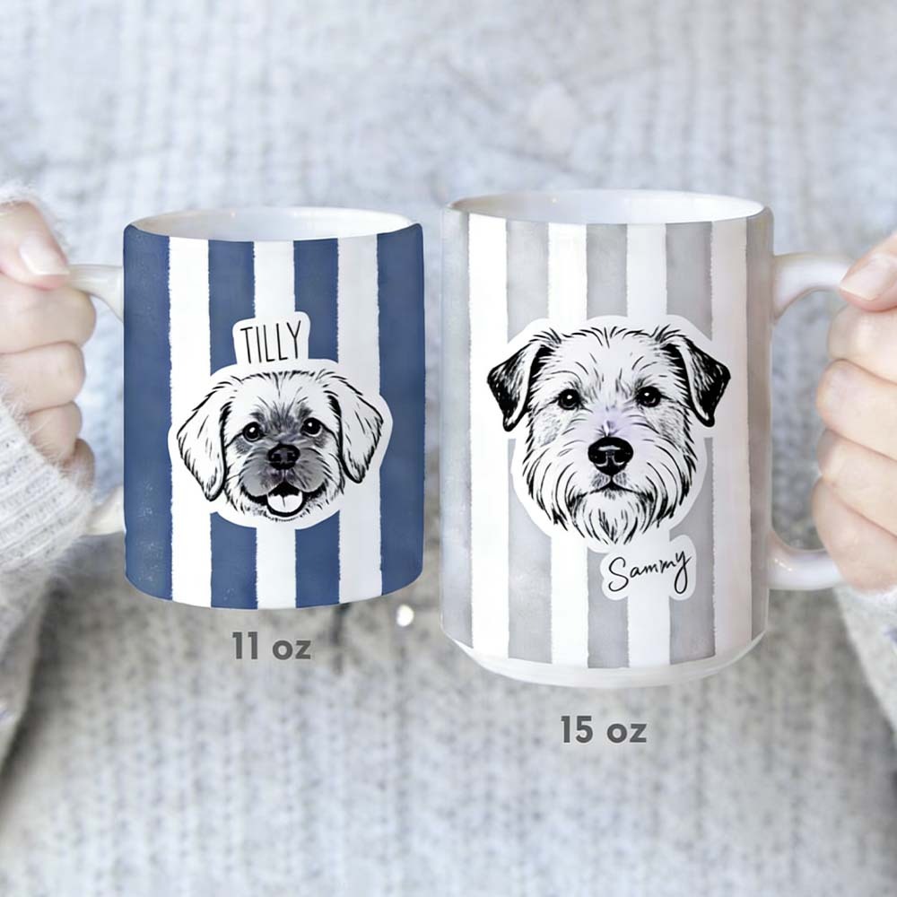 Custom Pet Mug Using Pet Photo + Name Custom Dog Mug Dog Coffee Cup 11oz 15oz Personalized Pet Mugs Personalized PET DOG CAT New Dog Mug