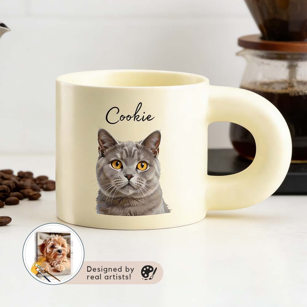 Custom Pet Sketch Mug Using Pet Photo + Name Custom Dog Mug Dog Coffee Cup 11-13ozPersonalized Pet Mugs Dog Mom Mug Personalized DOG CAT PET