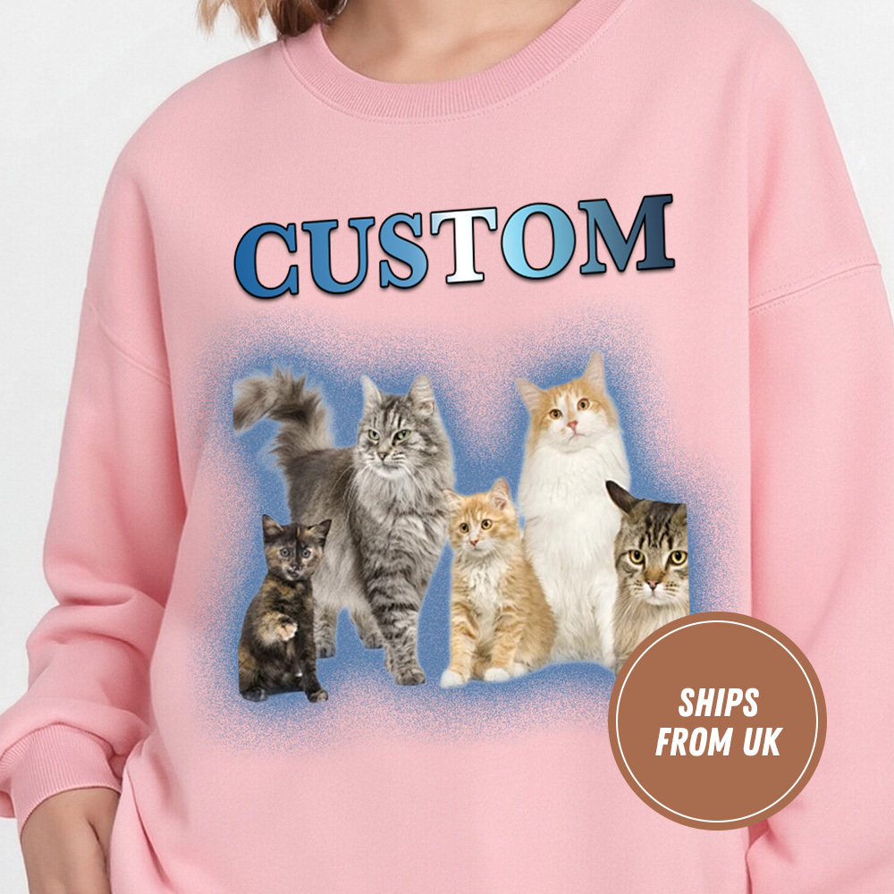 Vintage Pet Photo Sweatshirt: Custom Bootleg Dog Mom Gift