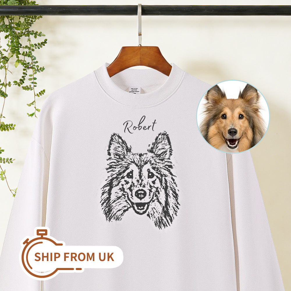 Personalized Pet Sweater with Photo & Name | Dog Cat Sweatshirt