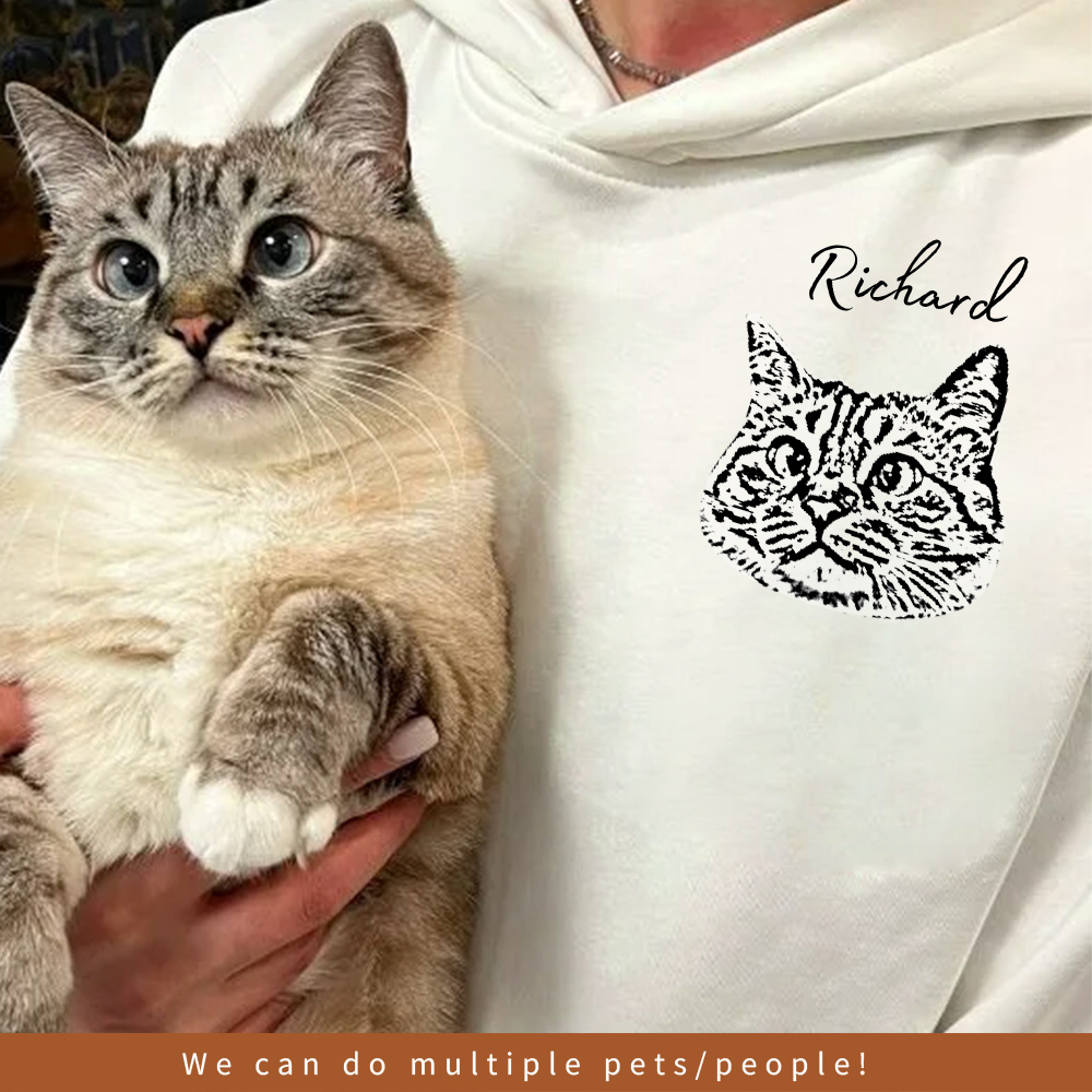 Custom Pet Hoodie Using Pet Photo + Name Custom Dog Hoodie Personalized Dog Hoody Custom Dog Custom Pet Hooded Cat Sweater Sweatshirt