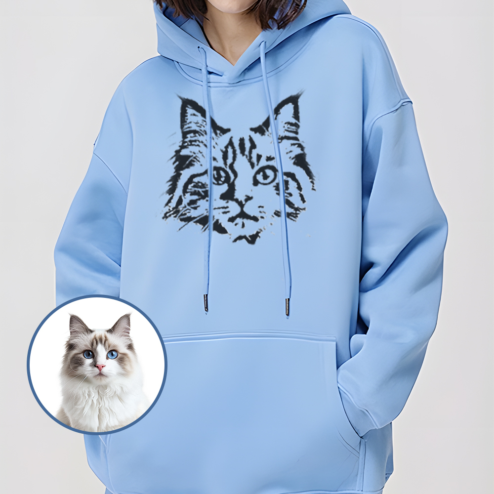 Personalized Pet Hoodie with Photo & Name | Custom Dog Hooded Sweatshirt