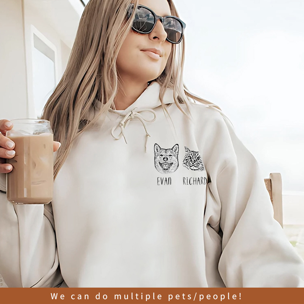 Custom Pet Hoodie Using Pet Photo + Name Custom Dog Hoodie Personalized Dog Hoody Custom Dog Custom Pet Hooded Cat Sweater Sweatshirt