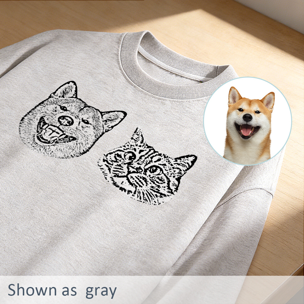 Personalized Pet Sweater with Photo & Name | Dog Cat Sweatshirt