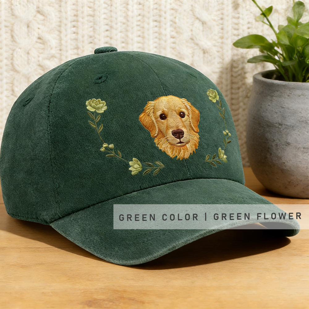 Custom Pet Photo Embroidered Dog Mom Baseball Cap
