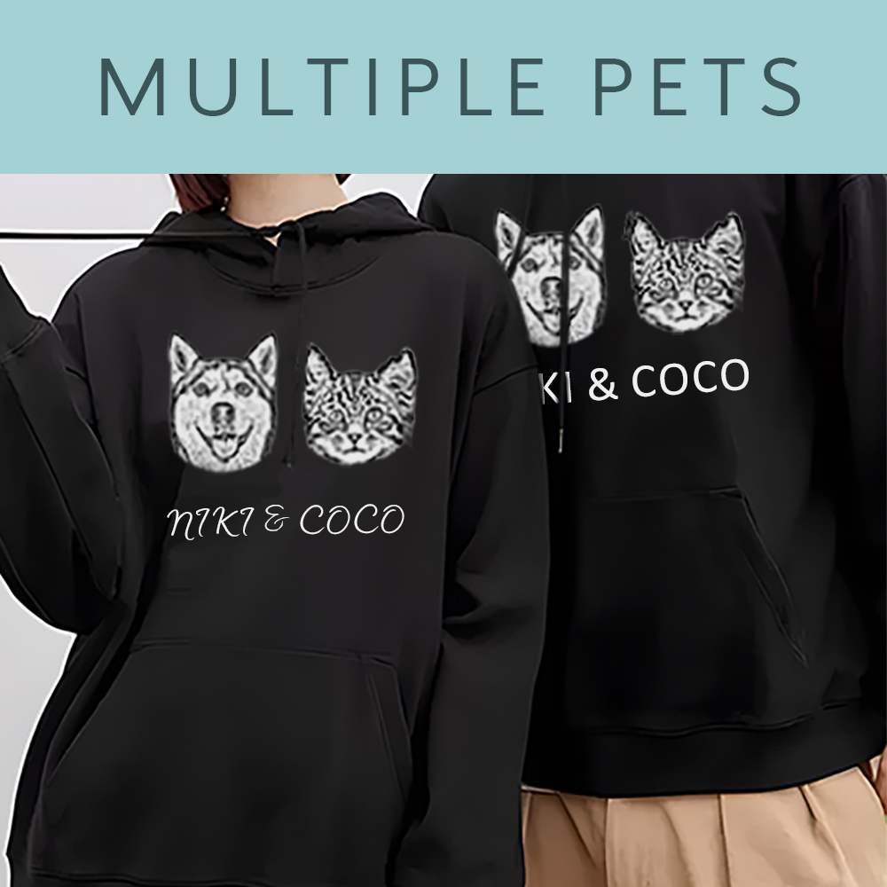 Personalized Pet Hoodie with Photo & Name | Custom Dog Hooded Sweatshirt
