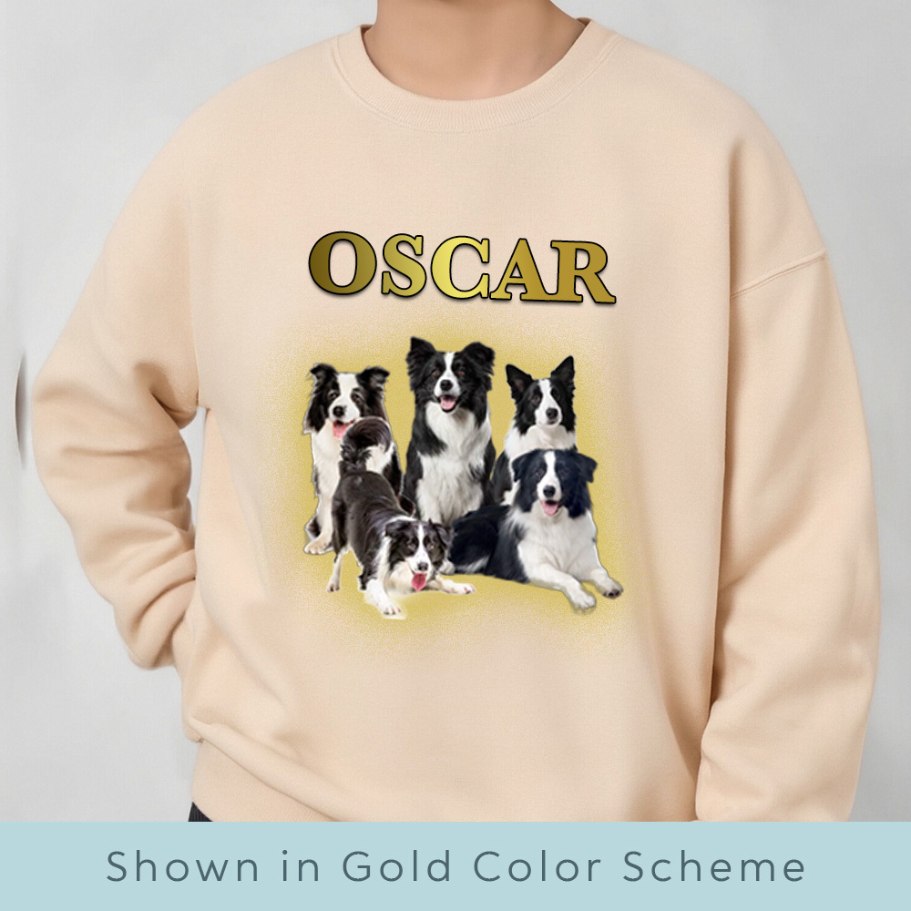 Vintage Pet Photo Sweatshirt: Custom Bootleg Dog Mom Gift