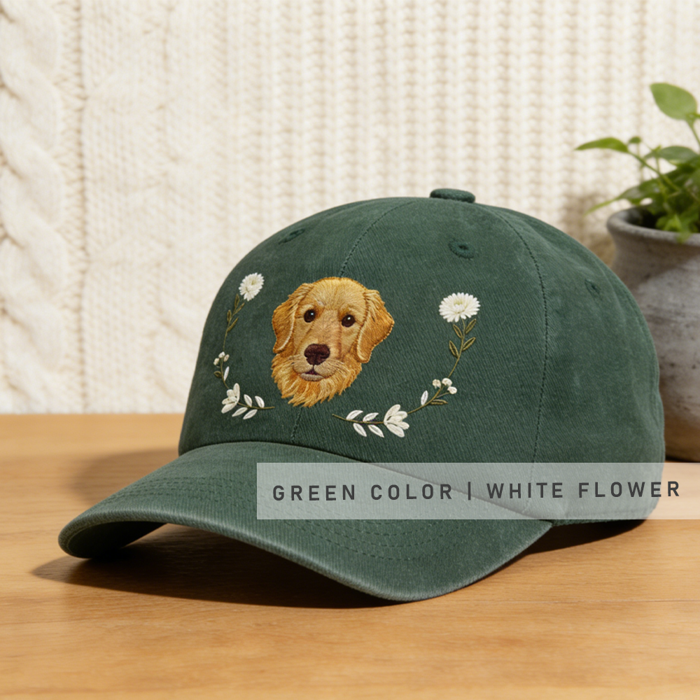 Custom Pet Photo Embroidered Dog Mom Baseball Cap