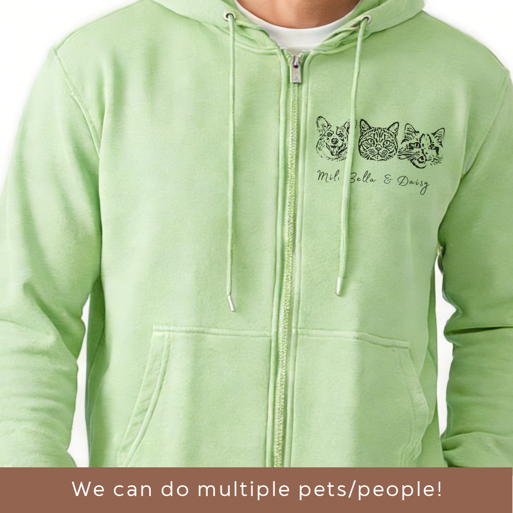 Personalized Pet Photo Name Hoodie: Dog Cat Custom Wear