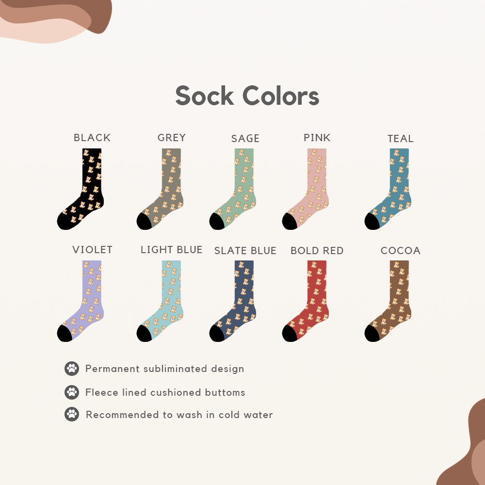 Custom Pet Photo Socks: Personalized Dog Cat Lover Gift