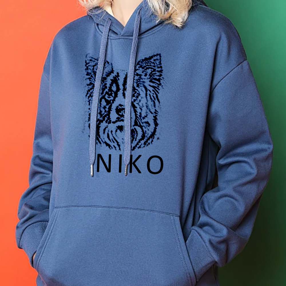 Personalized Pet Hoodie with Photo & Name | Custom Dog Hooded Sweatshirt
