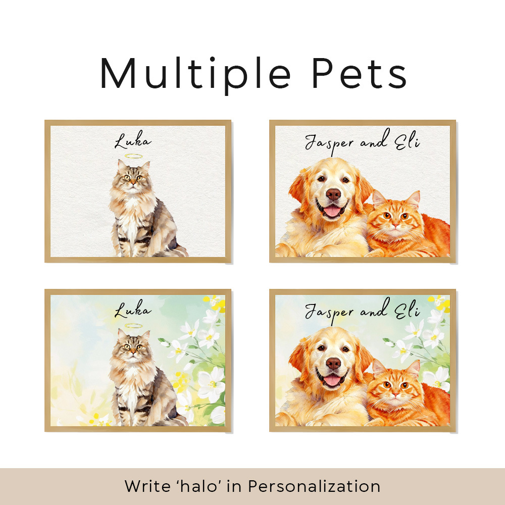 Personalized Pet Portrait LED Frame Night Light