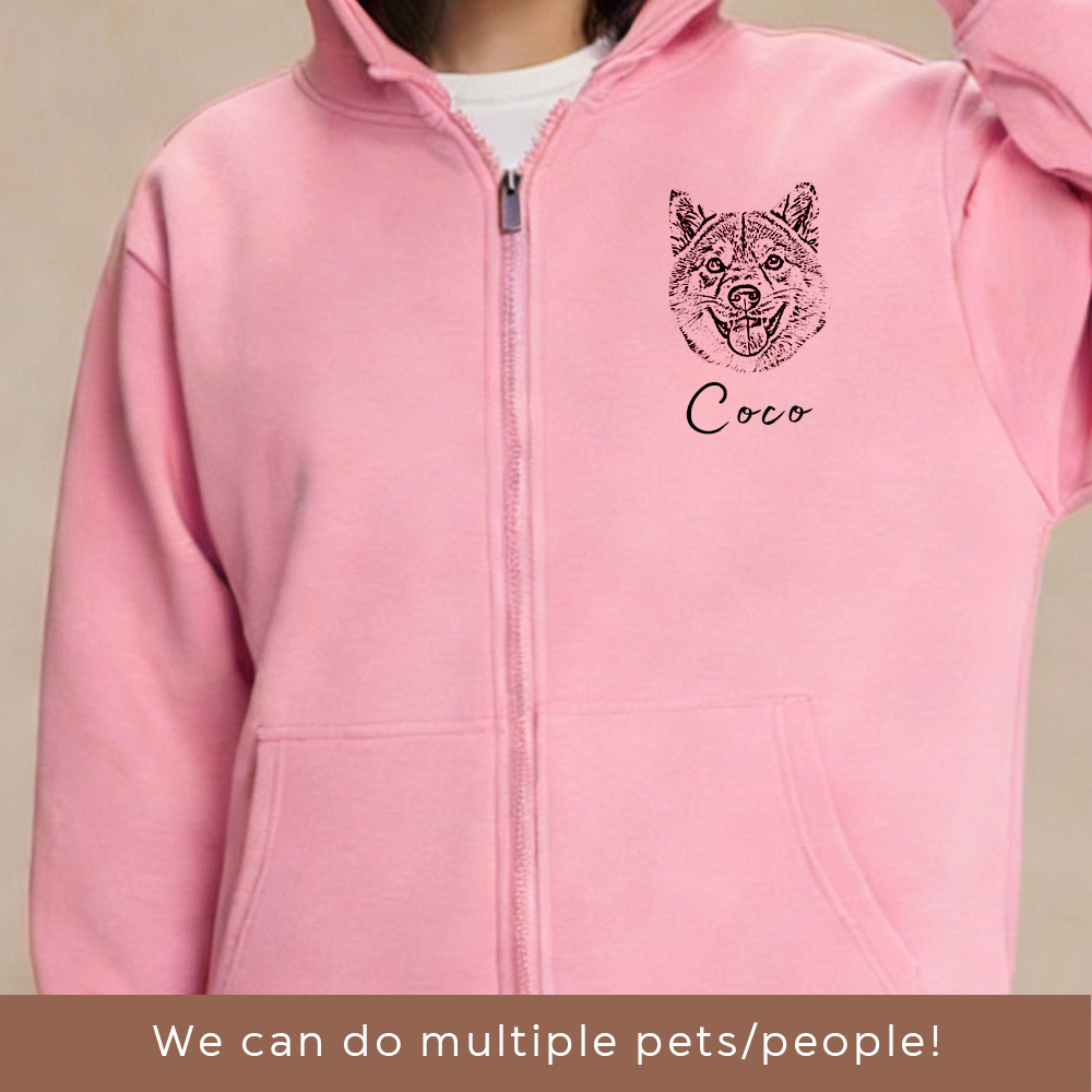 Personalized Pet Photo Name Hoodie: Dog Cat Custom Wear