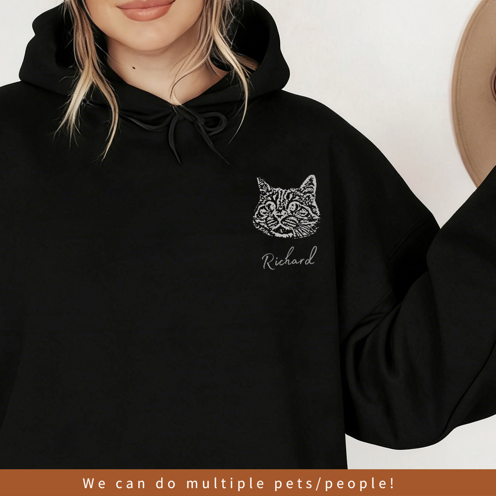 Custom Pet Hoodie Using Pet Photo + Name Custom Dog Hoodie Personalized Dog Hoody Custom Dog Custom Pet Hooded Cat Sweater Sweatshirt