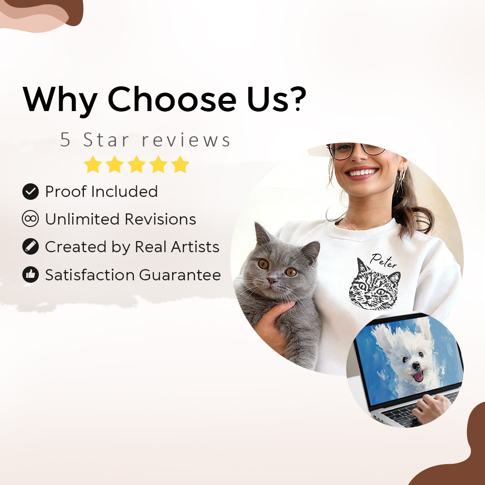 Custom Pet Sweater Using Pet Photo + Name Custom Dog Portrait Sweater Personalized Dog Pullover Dog Sweatshirt Dog Mom Gift Custom Cat Shirt