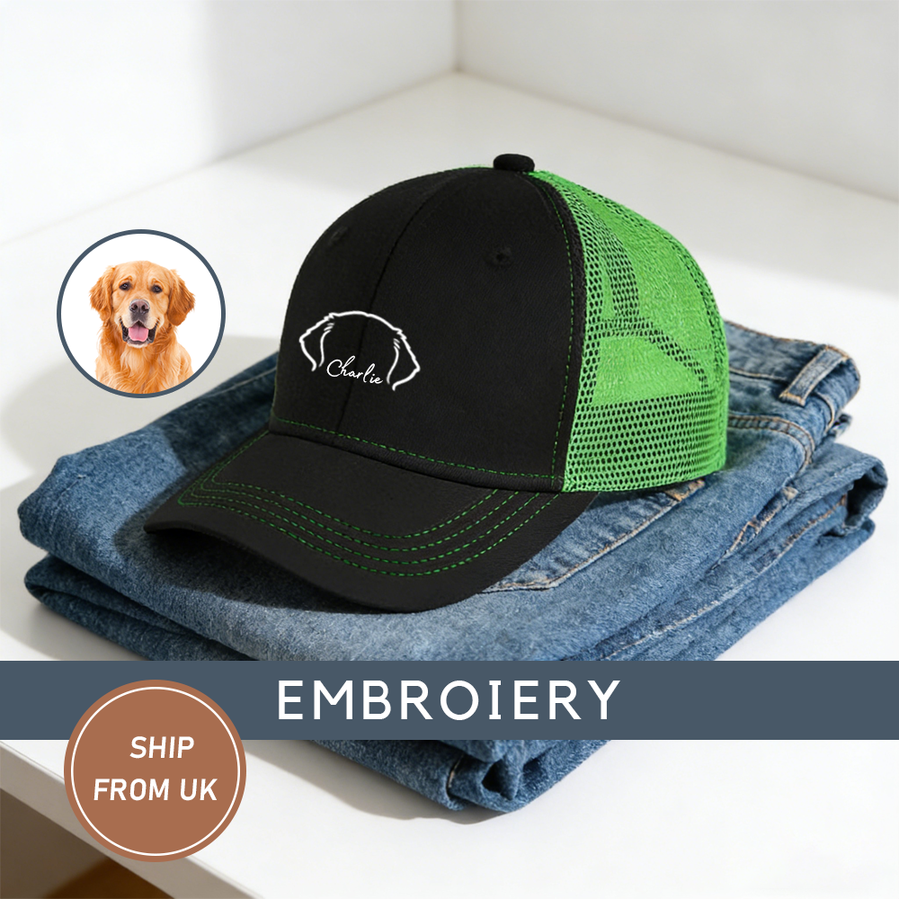 Personalized Pet Photo Hat: Dog Mom Embroidered Cap