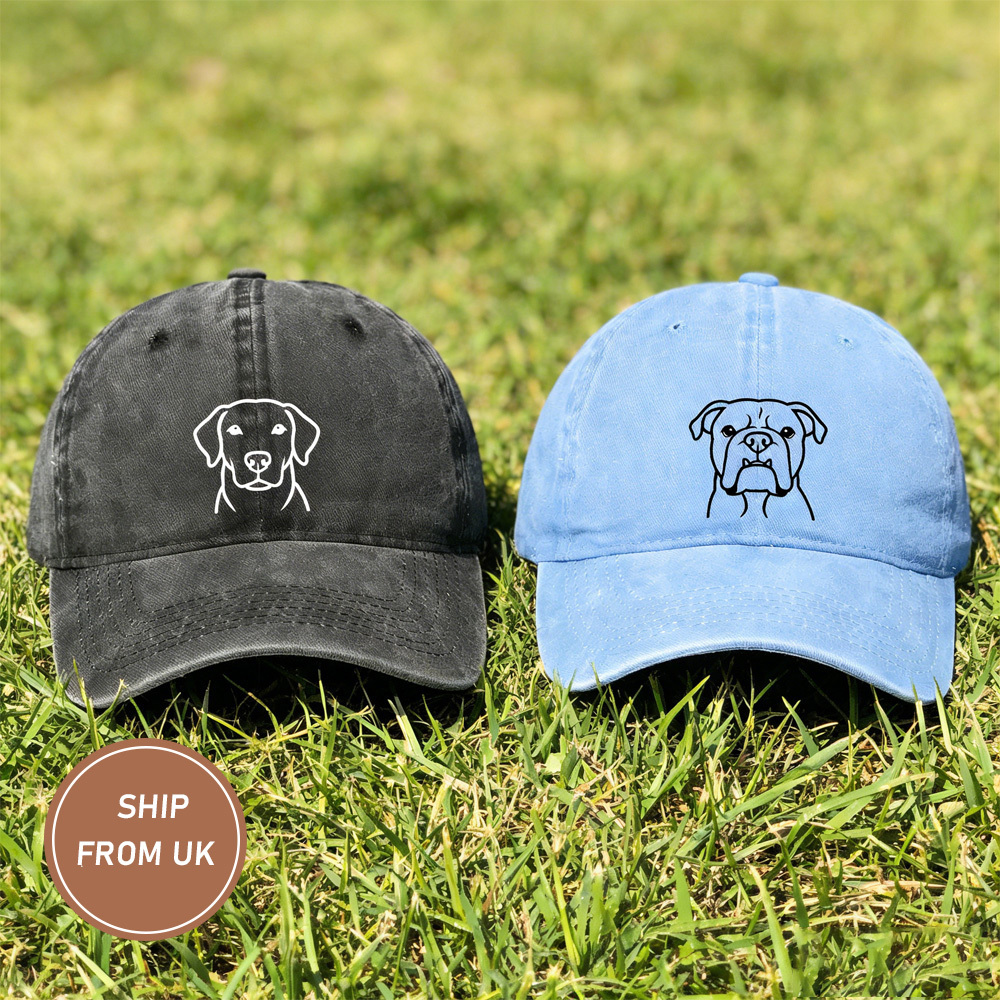 Custom Embroidered Pet Photo Hat: Dog Cat Gift Cap
