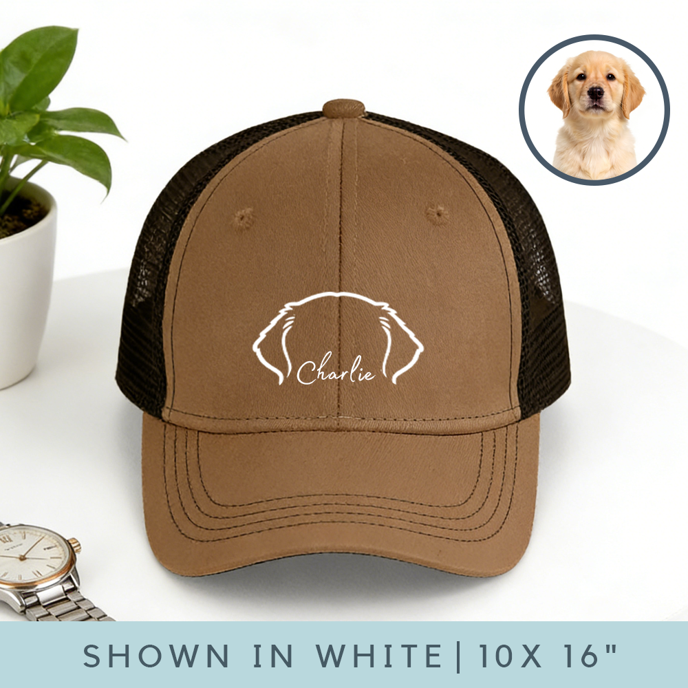 Personalized Pet Photo Hat: Dog Mom Embroidered Cap