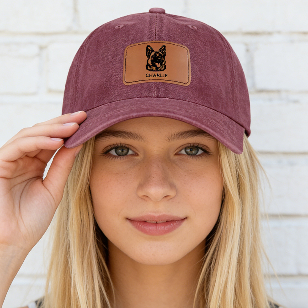Custom Embroidered Pet Hat: Dog Mom Photo Gift Cap