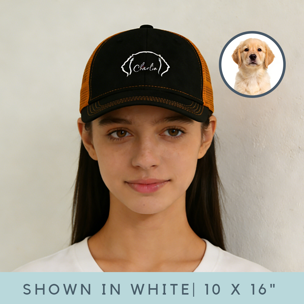 Personalized Pet Photo Hat: Dog Mom Embroidered Cap
