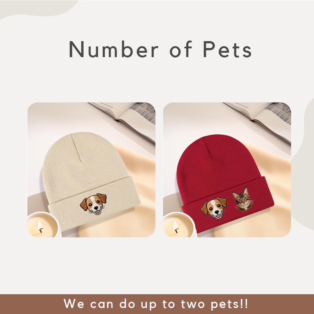 Personalized Pet Photo Winter Beanie for Pets & People