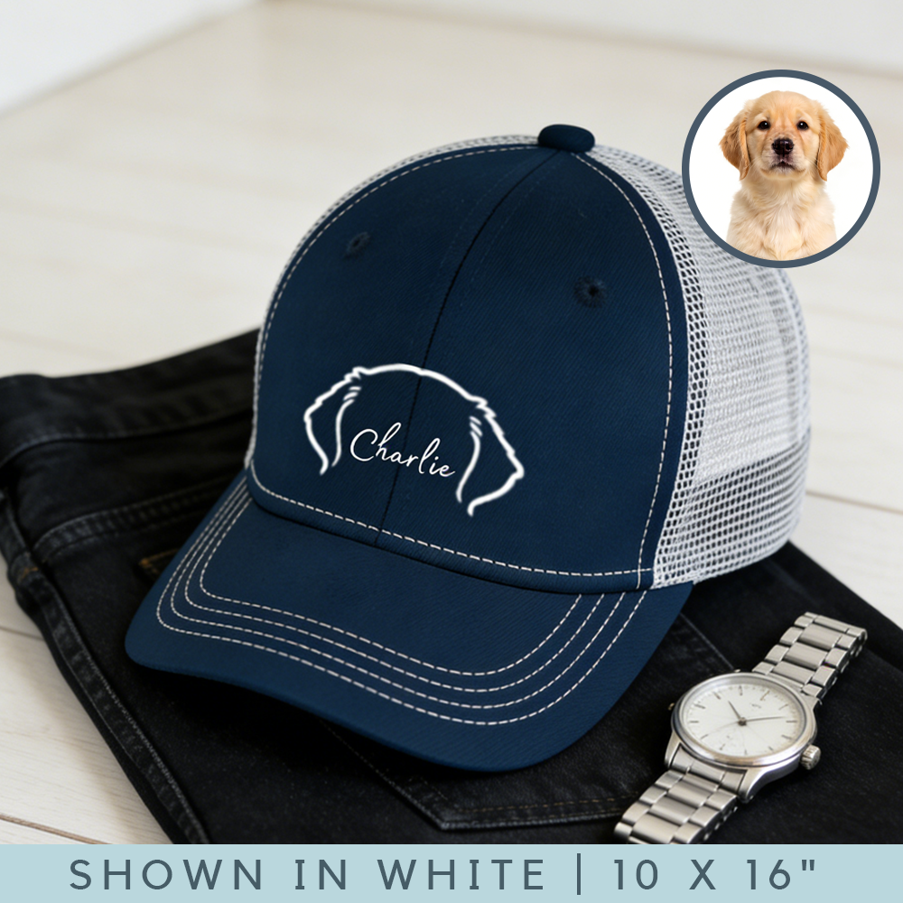Personalized Pet Photo Hat: Dog Mom Embroidered Cap