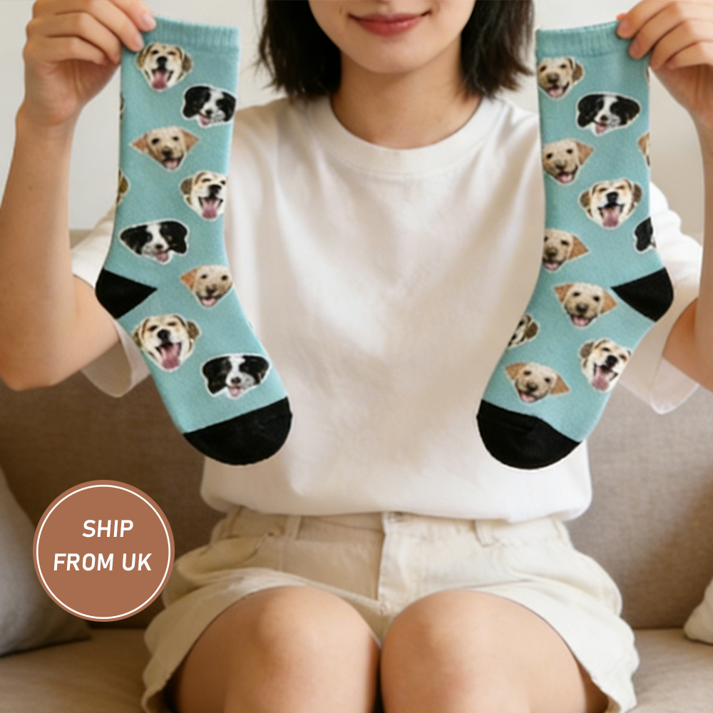 Personalized Pet Photo Golf Socks: Fathers Day Gifts for Dog Cat Dads