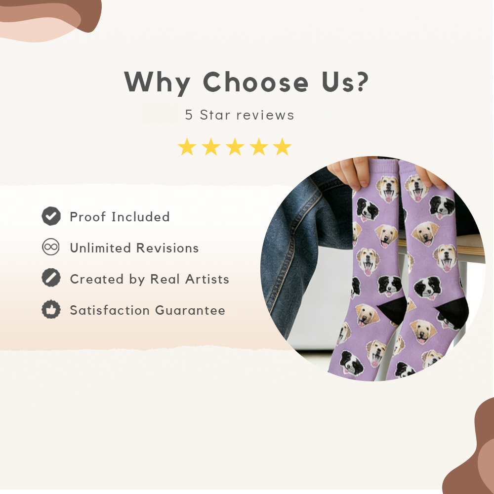 Personalized Pet Photo Golf Socks: Fathers Day Gifts for Dog Cat Dads