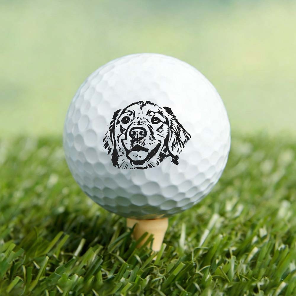 Personalized Gift for Golfers & Pet Owners Custom Pet Photo Printed Golf Balls