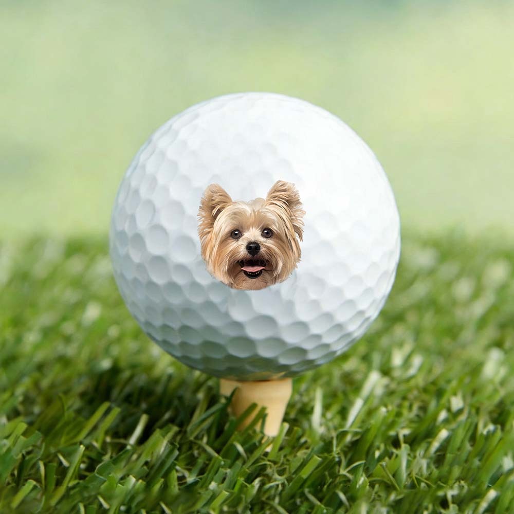 Custom Pet Photo Printed Golf Balls Personalized Gift for Golfers & Pet Owners