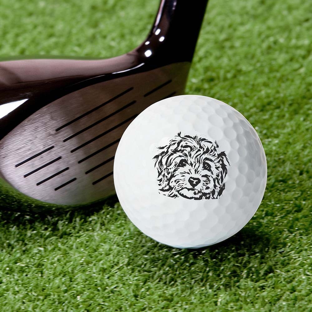 Personalized Gift for Golfers & Pet Owners Custom Pet Photo Printed Golf Balls