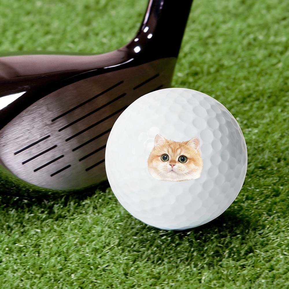 Custom Pet Photo Printed Golf Balls Personalized Gift for Golfers & Pet Owners