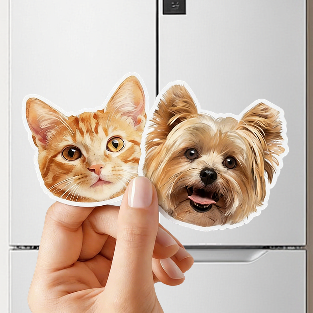 Personalized Dog Cat FridgeMagnet  Pet Photo Magnet | Custom PetPhoto Fridge Magnet Gift