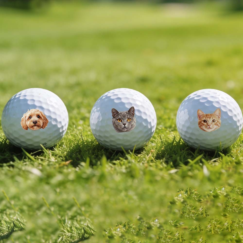 Custom Pet Photo Printed Golf Balls Personalized Gift for Golfers & Pet Owners