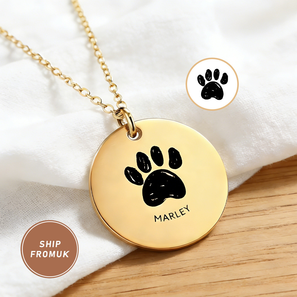 Pet Remembrance Necklace: Personalized Photo-Name Jewelry