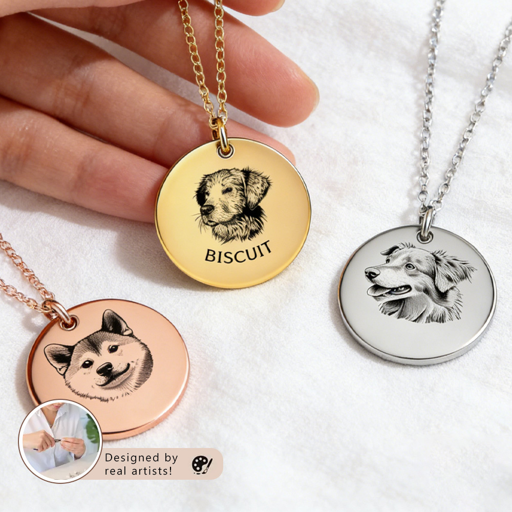 Personalized Pet Memorial Necklace with Photo & Name