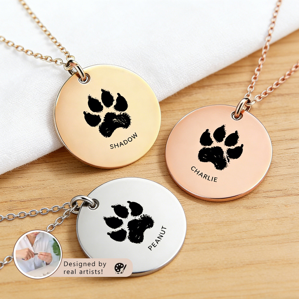 Pet Remembrance Necklace: Personalized Photo-Name Jewelry