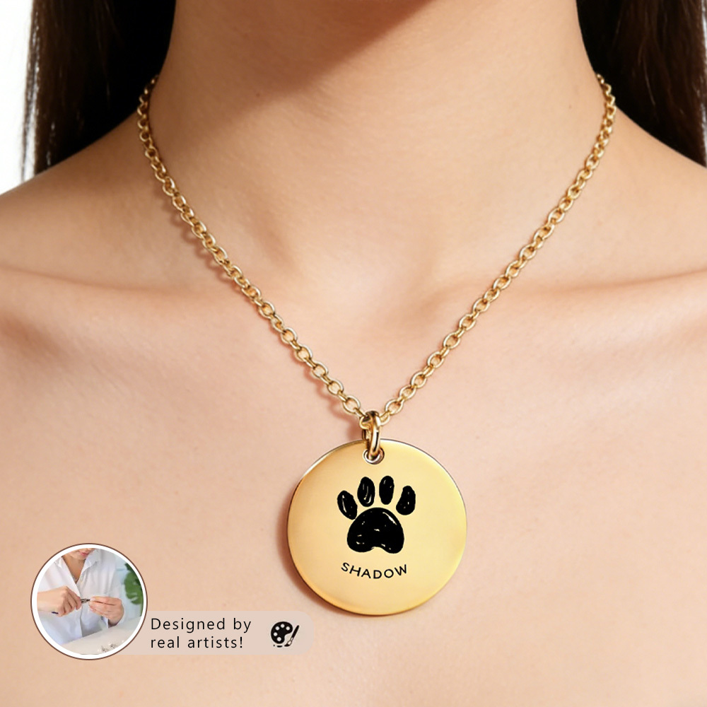 Pet Remembrance Necklace: Personalized Photo-Name Jewelry