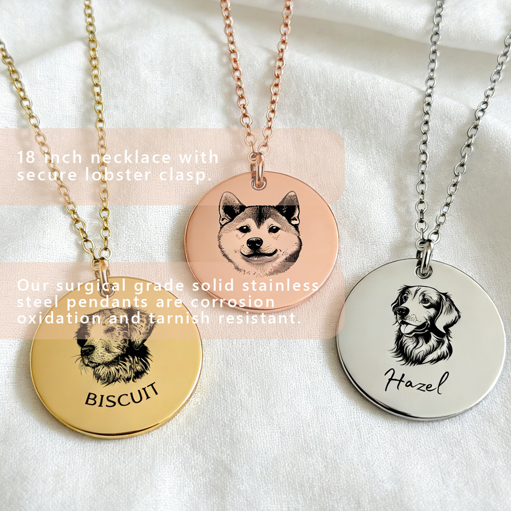 Personalized Pet Memorial Necklace with Photo & Name