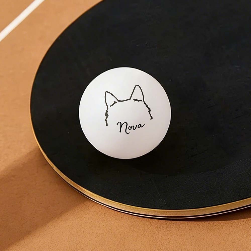 Custom Photo Table Tennis/Beer Pong Ball - 6 Pack |  Personalized Pet Ping Pong Balls