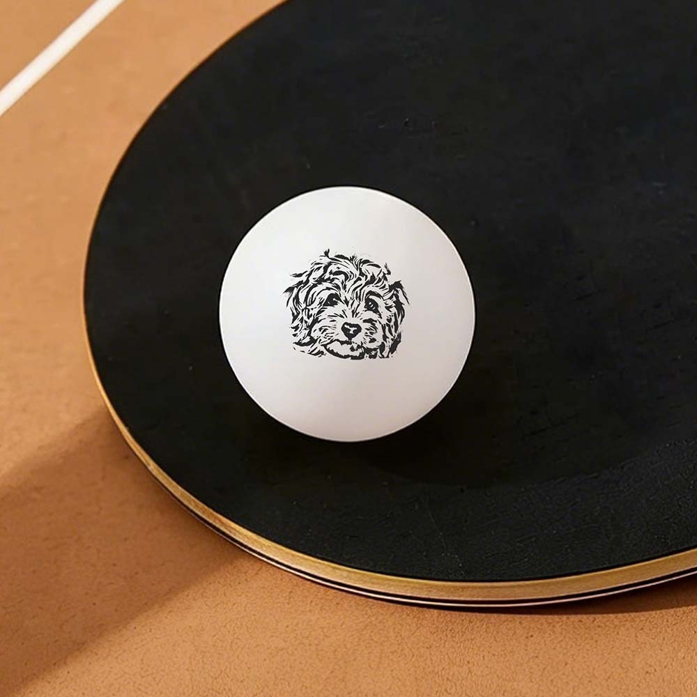 Custom Photo Table Tennis/Beer Pong Ball - 6 Pack |  Personalized Pet Ping Pong Balls
