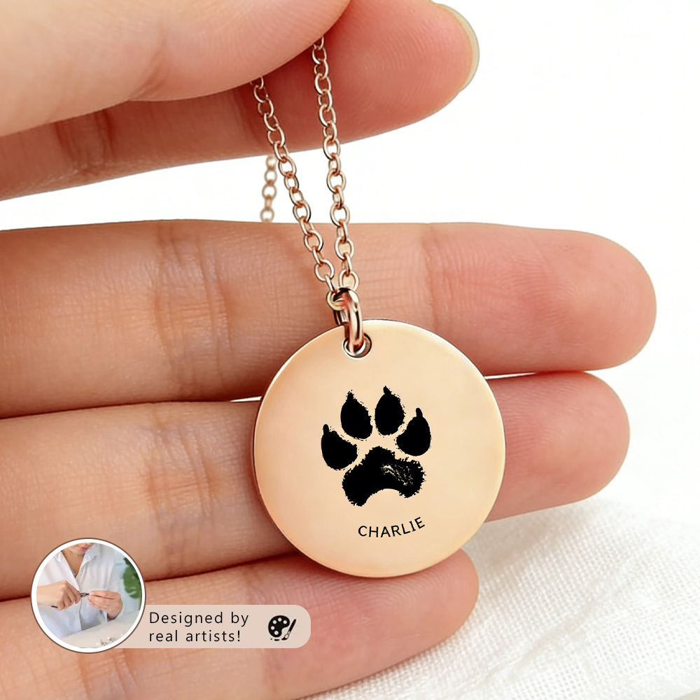 Pet Remembrance Necklace: Personalized Photo-Name Jewelry