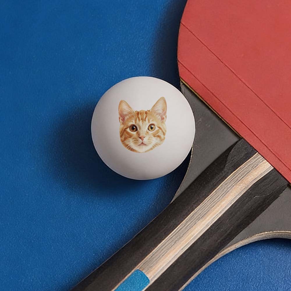 Personalized Pet Ping Pong Balls | Custom Photo Table Tennis/Beer Pong Ball - 6 Pack