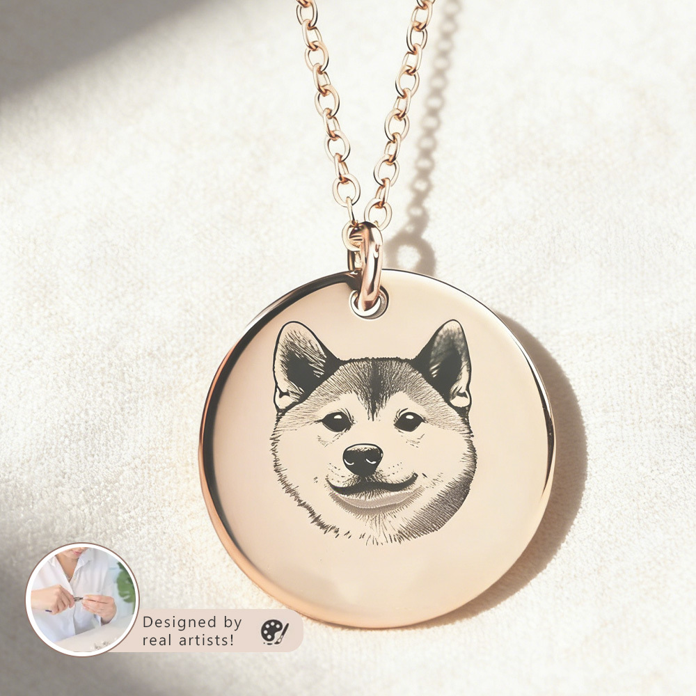 Personalized Pet Memorial Necklace with Photo & Name