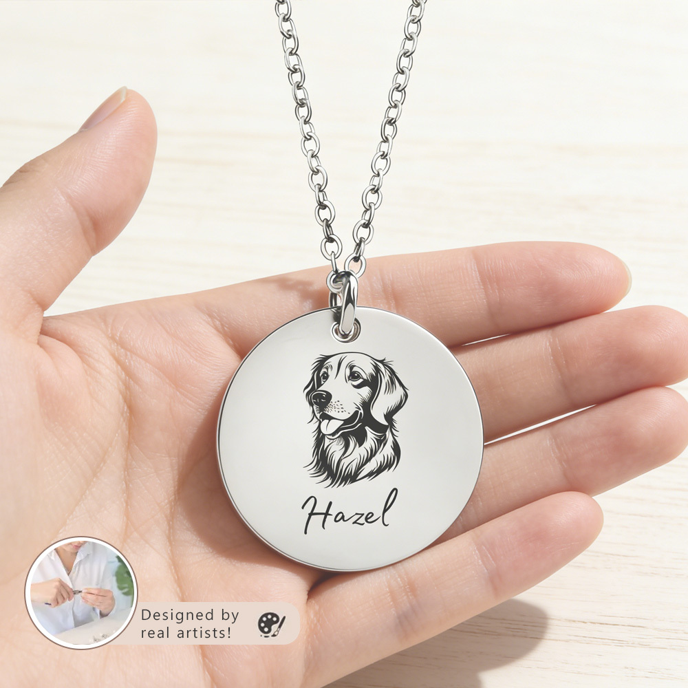 Personalized Pet Memorial Necklace with Photo & Name
