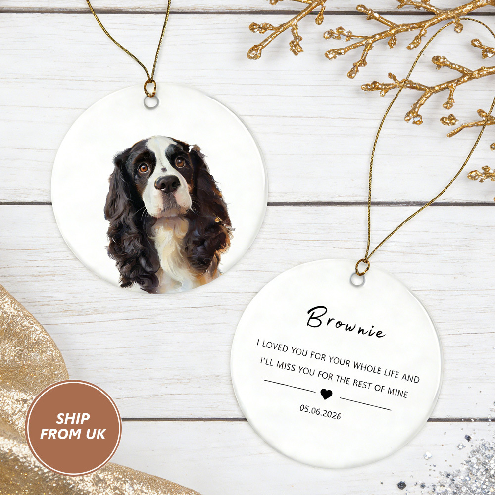 Pet Photo Christmas Ornament: Personalized Name Decor