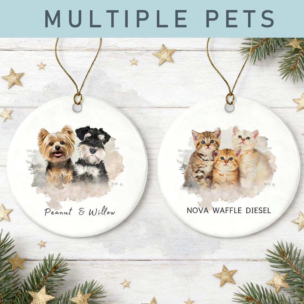 Personalized Pet Photo-Name Christmas Ornament