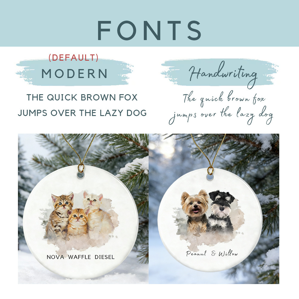 Personalized Pet Photo-Name Christmas Ornament